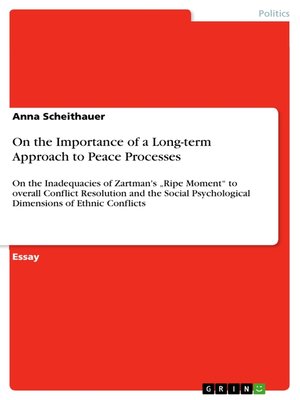cover image of On the Importance of a Long-term Approach to Peace Processes